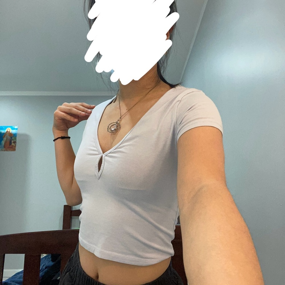 Pacsun Light Blue V-Neck Top